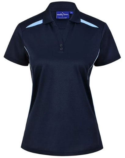 Picture of Winning Spirit, Ladies Sustainable Contrast SS Polo